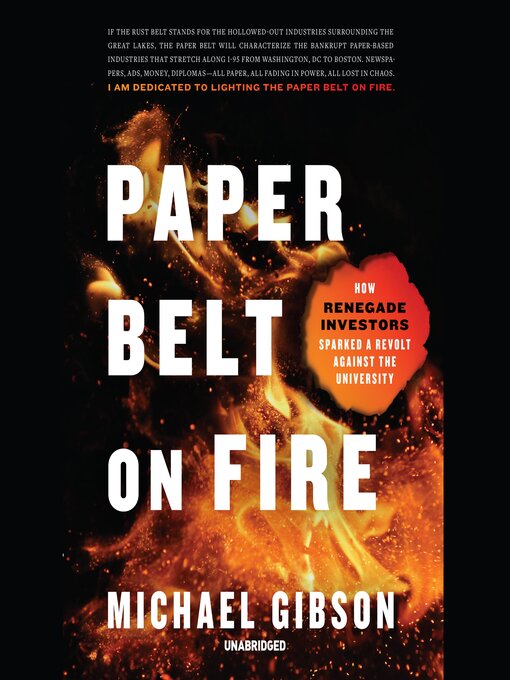 Title details for Paper Belt on Fire by Michael Gibson - Available